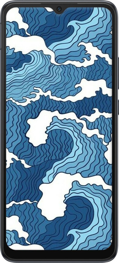 Силіконовий чехол Абстрактний малюнок морських хвиль для Xiaomi Redmi 10C - 6538u-2591 изображение 