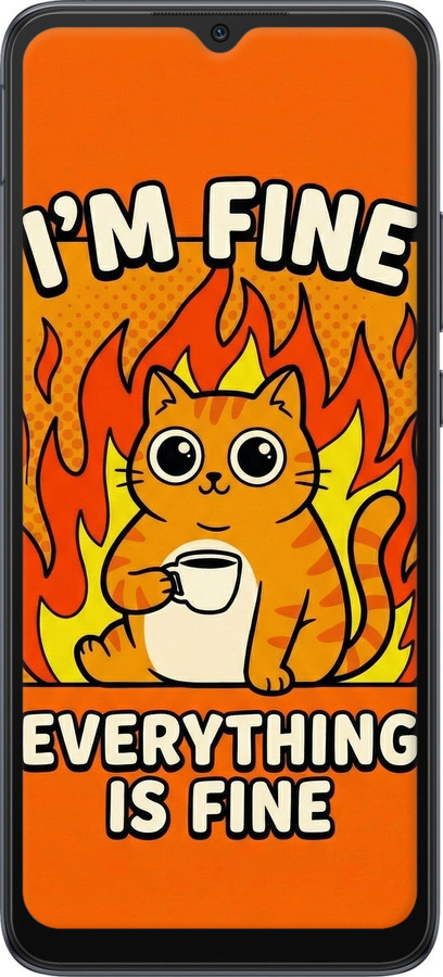 Силиконовый чехол Funny Cat для Xiaomi Redmi 10C - 6786u-2591 изображение 