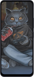 TPU чехол gamer cat для Xiaomi Poco M6 Pro 5G - 4140b-3859 изображение 