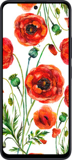 TPU чехол Нарисованные маки для Xiaomi Redmi 12 5G - 4278b-3194 изображение 