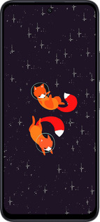 TPU чехол Лисички в космосі для Xiaomi Poco M6 Pro 5G - 4519b-3859 изображение 