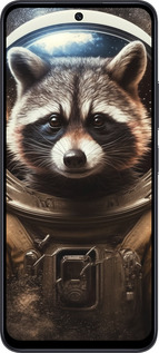 TPU чехол Raccoon austronaut для Xiaomi Poco M6 Pro 5G - 5581b-3859 изображение 