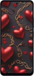 TPU чехол Сердечки для Xiaomi Redmi Note 12R - 5831b-3860 изображение 