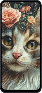 TPU чехол Cats and flowers для Xiaomi Poco M6 Pro 5G - 6069b-3859 изображение 
