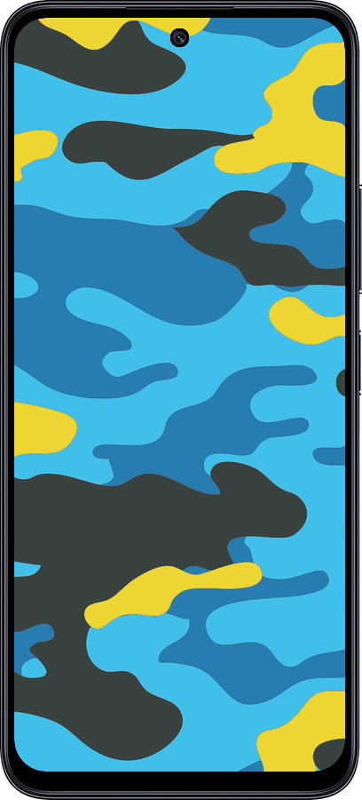 TPU чехол Желто-голубой камуфляж для Xiaomi Poco M6 Pro 5G - 1084b-3859 изображение 