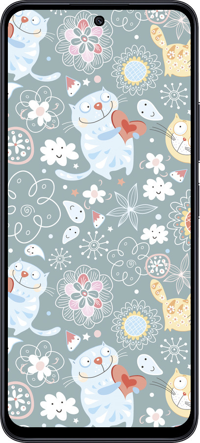 TPU чехол Котята v3 для Xiaomi Redmi 12 5G - 1223b-3194 изображение 