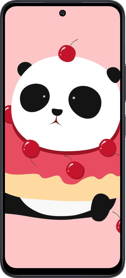 TPU чехол Панда с пончиком для Xiaomi Poco M6 Pro 5G - 3991b-3859 изображение 