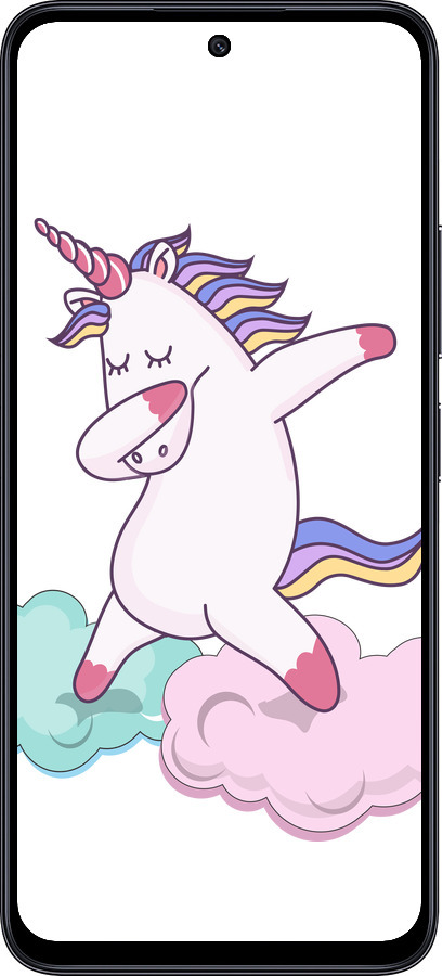 TPU чехол Единорог для Xiaomi Poco M6 Pro 5G - 4702b-3859 изображение 