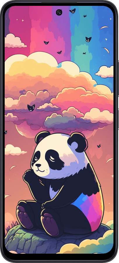 TPU чехол Панда в облаках для Xiaomi Poco M6 Pro 5G - 5585b-3859 изображение 