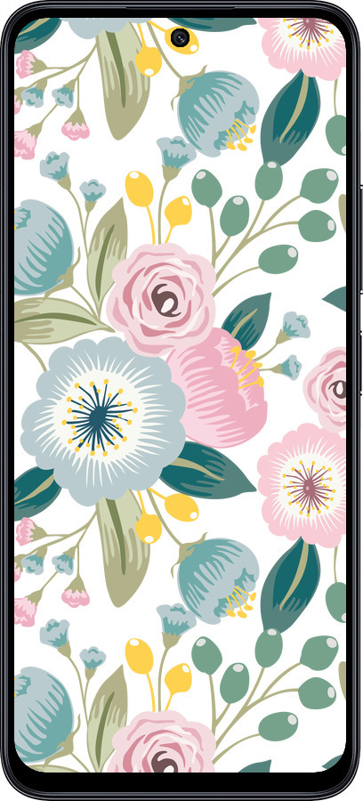 TPU чехол Цветочные обои v2 для Xiaomi Redmi Note 12R - 5602b-3860 изображение 