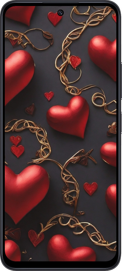 TPU чехол Сердечки для Xiaomi Redmi Note 12R - 5831b-3860 изображение 