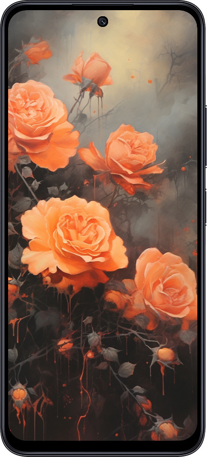 TPU чехол Оранжевые розы для Xiaomi Poco M6 Pro 5G - 5944b-3859 изображение 