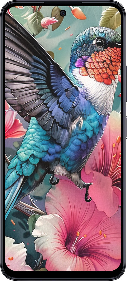 TPU чехол Сказочная колибри для Xiaomi Poco M6 Pro 5G - 6051b-3859 изображение 