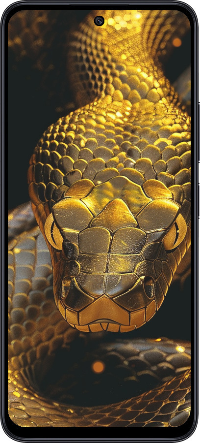 TPU чехол Golden snake для Xiaomi Poco M6 Pro 5G - 6072b-3859 изображение 
