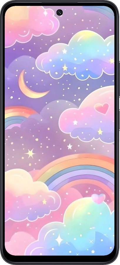 TPU чехол Хмари та веселка для Xiaomi Redmi 12 5G - 6312b-3194 изображение 