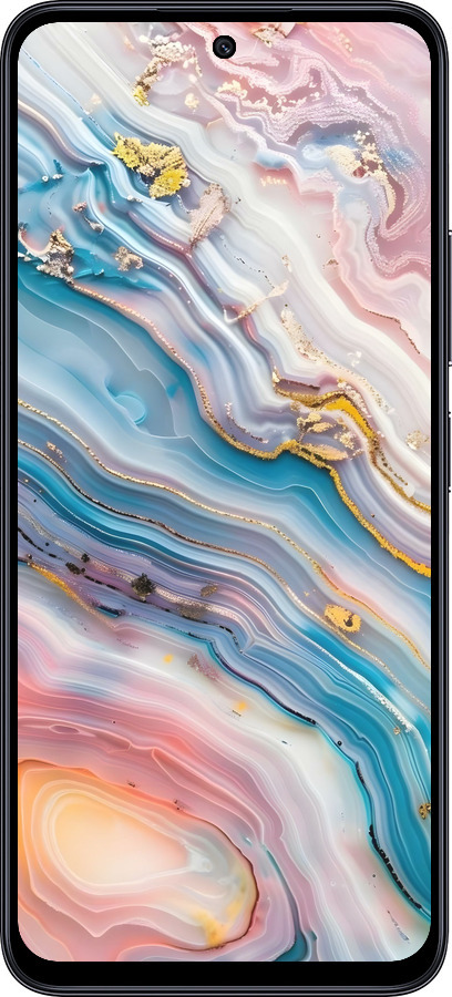 TPU чехол Мрамор красивый для Xiaomi Poco M6 Pro 5G - 6376b-3859 изображение 