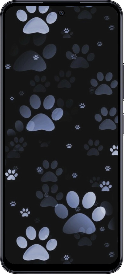 TPU чехол З синіми відбитками лап для Xiaomi Redmi Note 12R - 6441b-3860 изображение 