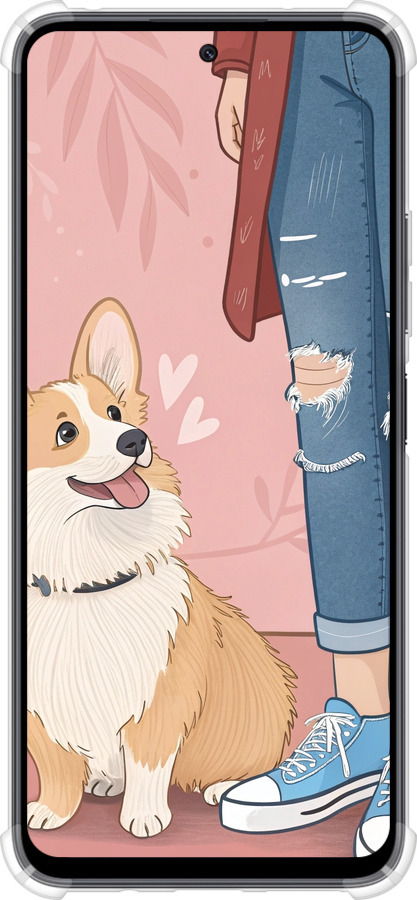 Силіконовий протиударний с посиленими кутами чехол Корги 3 для Xiaomi Redmi 12 5G - 6707sp-3194 изображение 