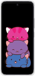 Силикон с усиленными углами чехол Милые кошки для Xiaomi Redmi 12 - 6518sp-3114 изображение 