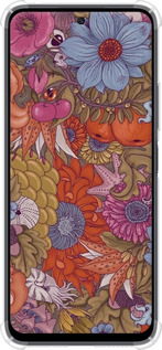 Силикон с усиленными углами чехол Абстрактные цветы для Xiaomi Redmi 12 - 6526sp-3114 изображение 