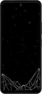 Силіконовий чехол Чорно білі абстрактні гори для Xiaomi Redmi 12 - 6437u-3114 изображение 