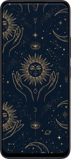 Силіконовий чехол Celestial Harmony: Sun & Moon Gold Mystic Pattern для Xiaomi Redmi 12 - 6778u-3114 изображение 