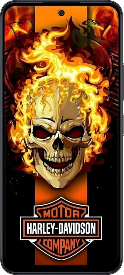 Силиконовый чехол Харлей девидсон для Xiaomi Redmi 12 - 6370u-3114 изображение 