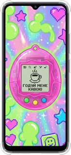 Силикон с усиленными углами чехол Y2K Aesthetic Retro Pet: Годуй мене кавою для Xiaomi Redmi 12C - 6784sp-2962 изображение 
