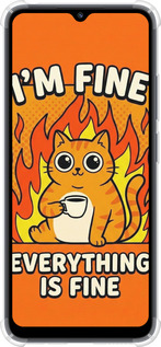 Силикон с усиленными углами чехол Funny Cat для Xiaomi Redmi 12C - 6786sp-2962 изображение 