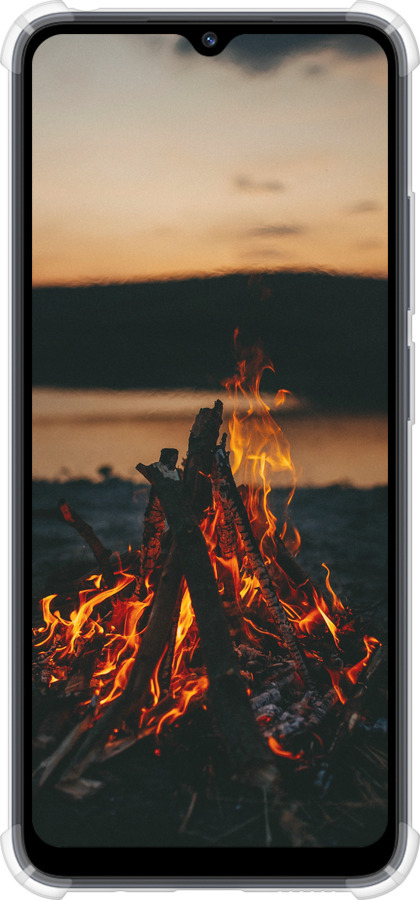 Силикон с усиленными углами чехол Огонь для Xiaomi Redmi 12C - 6021sp-2962 изображение 