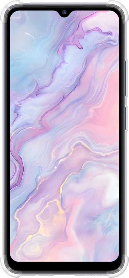 Силіконовий протиударний с посиленими кутами чехол Нежный мрамор для Xiaomi Redmi 12C - 6310sp-2962 изображение 