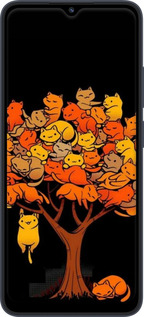 Силиконовый чехол Дерево и котики для Xiaomi Redmi 12C - 6516u-2962 изображение 