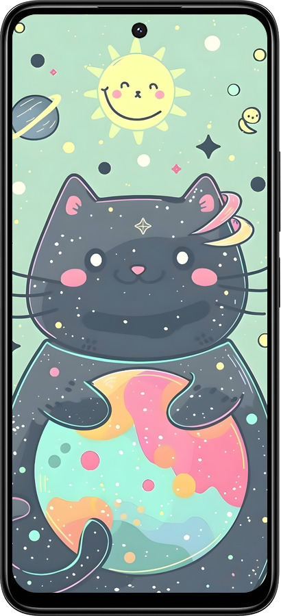 TPU чехол Милый котик для Xiaomi Redmi Note 13R 5G - 6364b-3797 изображение 