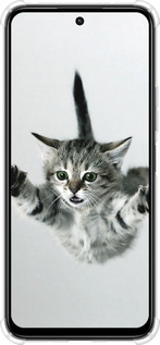 Силикон с усиленными углами чехол Летящий котёнок для Xiaomi Poco M6 4G - 2322sp-3798 изображение 