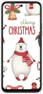 Силикон с усиленными углами чехол Merry Christmas для Xiaomi Poco M6 4G - 4106sp-3798 изображение 