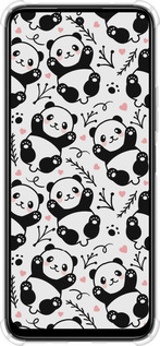 Силикон с усиленными углами чехол Панды для Xiaomi Poco M6 4G - 4318sp-3798 изображение 