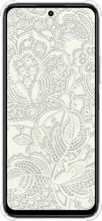 Силикон с усиленными углами чехол Белое кружево для Xiaomi Poco M6 4G - 4383sp-3798 изображение 