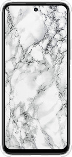 Силіконовий протиударний с посиленими кутами чехол Мармур білий для Xiaomi Redmi Note 13R 5G - 4480sp-3797 изображение 