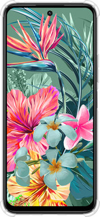 Силикон с усиленными углами чехол Тропические цветы v1 для Xiaomi Poco M6 4G - 4667sp-3798 изображение 