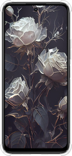 Силикон с усиленными углами чехол Розы 2 для Xiaomi Poco M6 4G - 5550sp-3798 изображение 