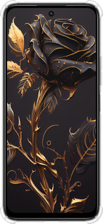 Силикон с усиленными углами чехол Роза 3 для Xiaomi Poco M6 4G - 5552sp-3798 изображение 