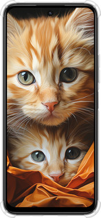 Силикон с усиленными углами чехол Котики 2 для Xiaomi Poco M6 4G - 5664sp-3798 изображение 