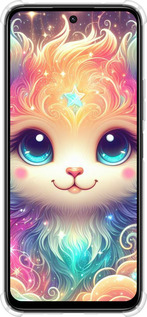 Силикон с усиленными углами чехол Сказочный котенок для Xiaomi Poco M6 4G - 5813sp-3798 изображение 