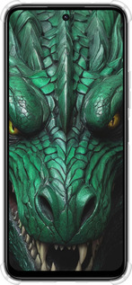 Силикон с усиленными углами чехол Зелёный дракон v2 для Xiaomi Poco M6 4G - 5817sp-3798 изображение 