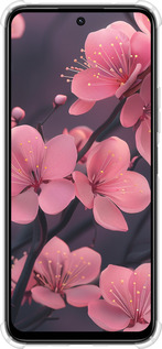 Силикон с усиленными углами чехол Пурпурная сакура для Xiaomi Poco M6 4G - 6075sp-3798 изображение 