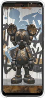 Силикон с усиленными углами чехол Bronze kaws v2 для Xiaomi Poco M6 4G - 6098sp-3798 изображение 