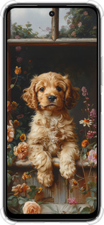 Силикон с усиленными углами чехол Щенок cocker spaniel для Xiaomi Poco M6 4G - 6136sp-3798 изображение 