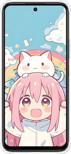 Силикон с усиленными углами чехол Девочка аниме радуга для Xiaomi Poco M6 4G - 6304sp-3798 изображение 