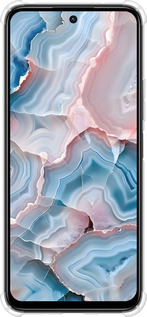 Силикон с усиленными углами чехол Мрамор для Xiaomi Poco M6 4G - 6306sp-3798 изображение 