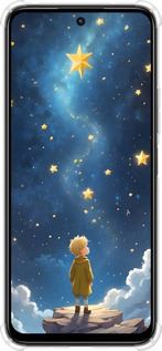 Силикон с усиленными углами чехол Маленький принц для Xiaomi Poco M6 4G - 6326sp-3798 изображение 